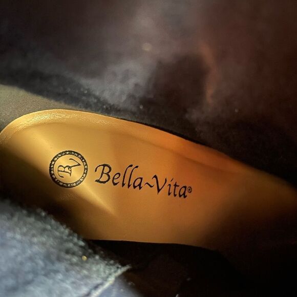 Bella Bita Blue Heeled Boots with Plush Texture Size 7.5W EUC - Picture 10 of 10